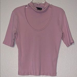 Choker neck tee